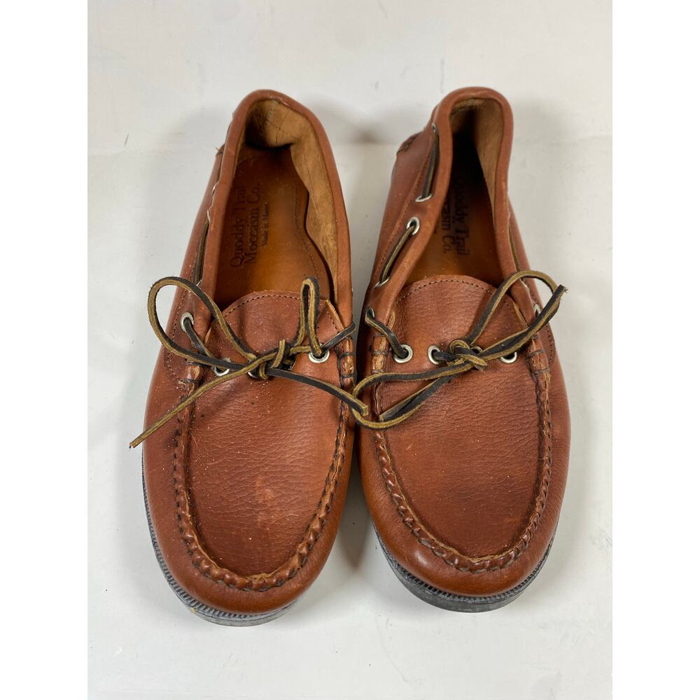 Quoddy Brown Leather Moccasin 9.5W